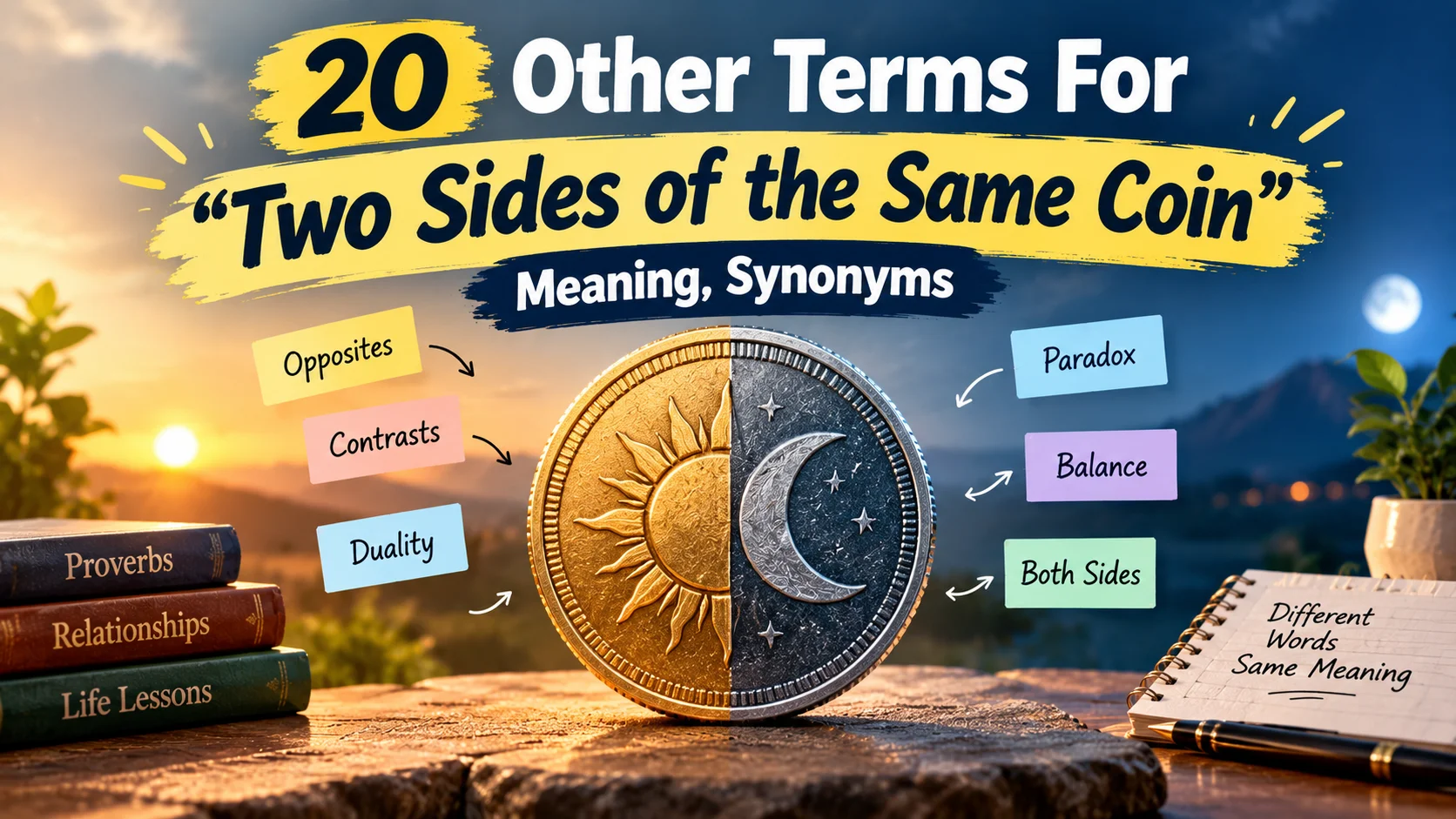 Two Sides of the Same Coin”: Meaning, Synonyms