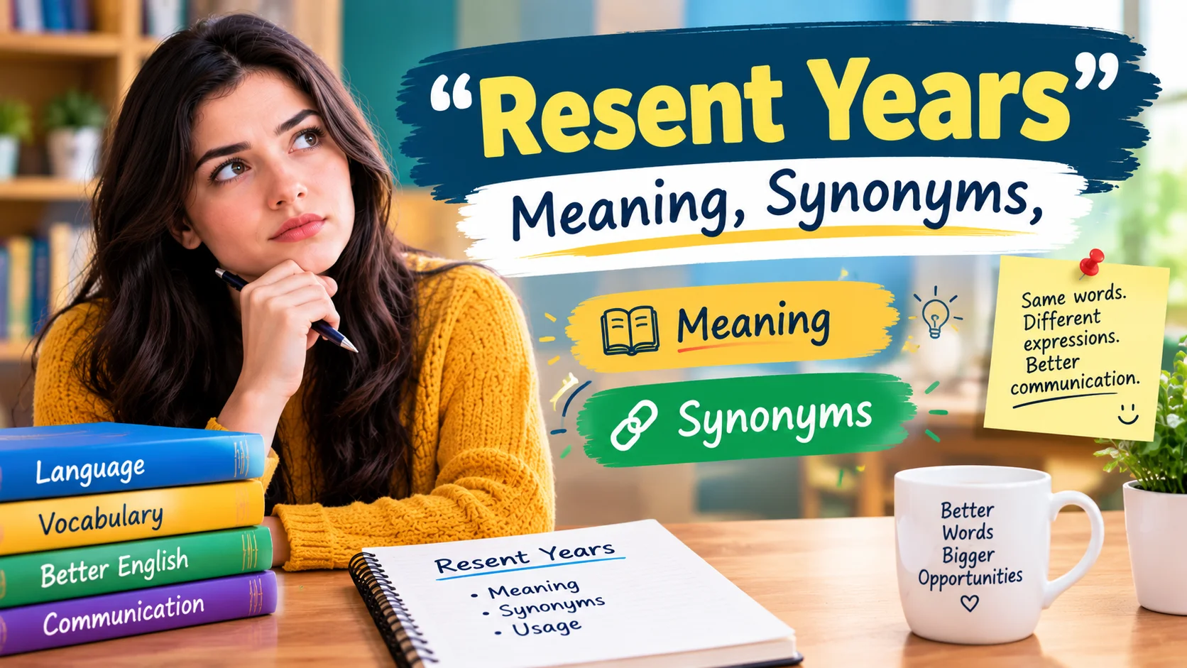 “Resent Years”: Meaning,Synonyms