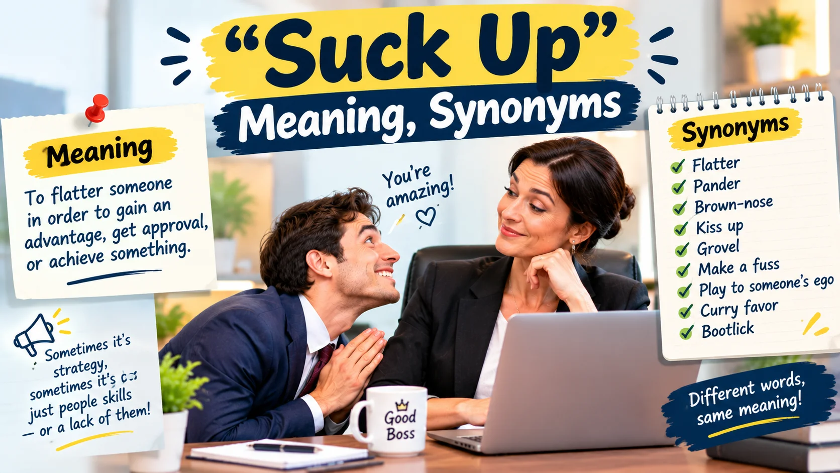 “Suck Up”: Meaning, Synonyms